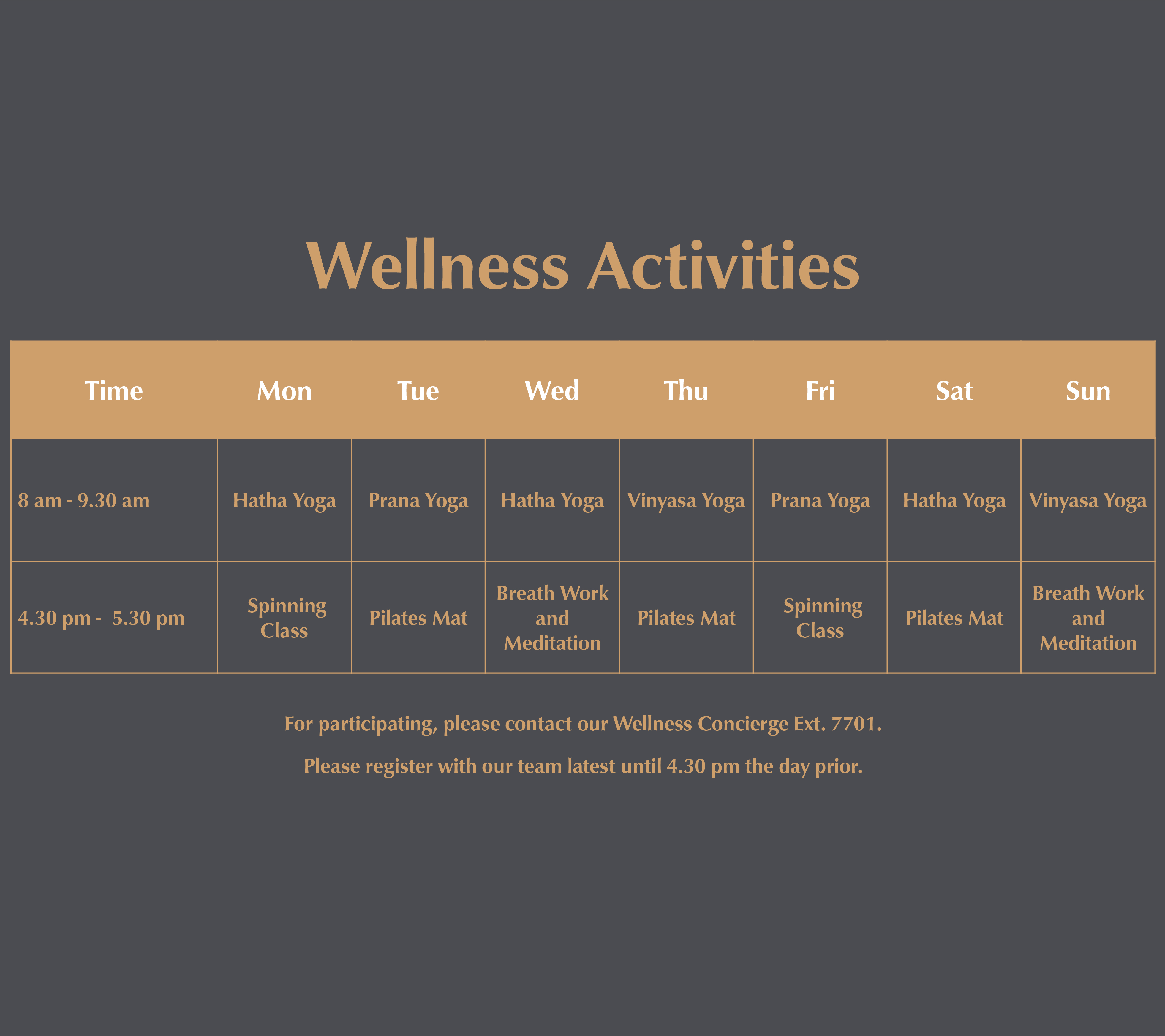 Wellness Activities