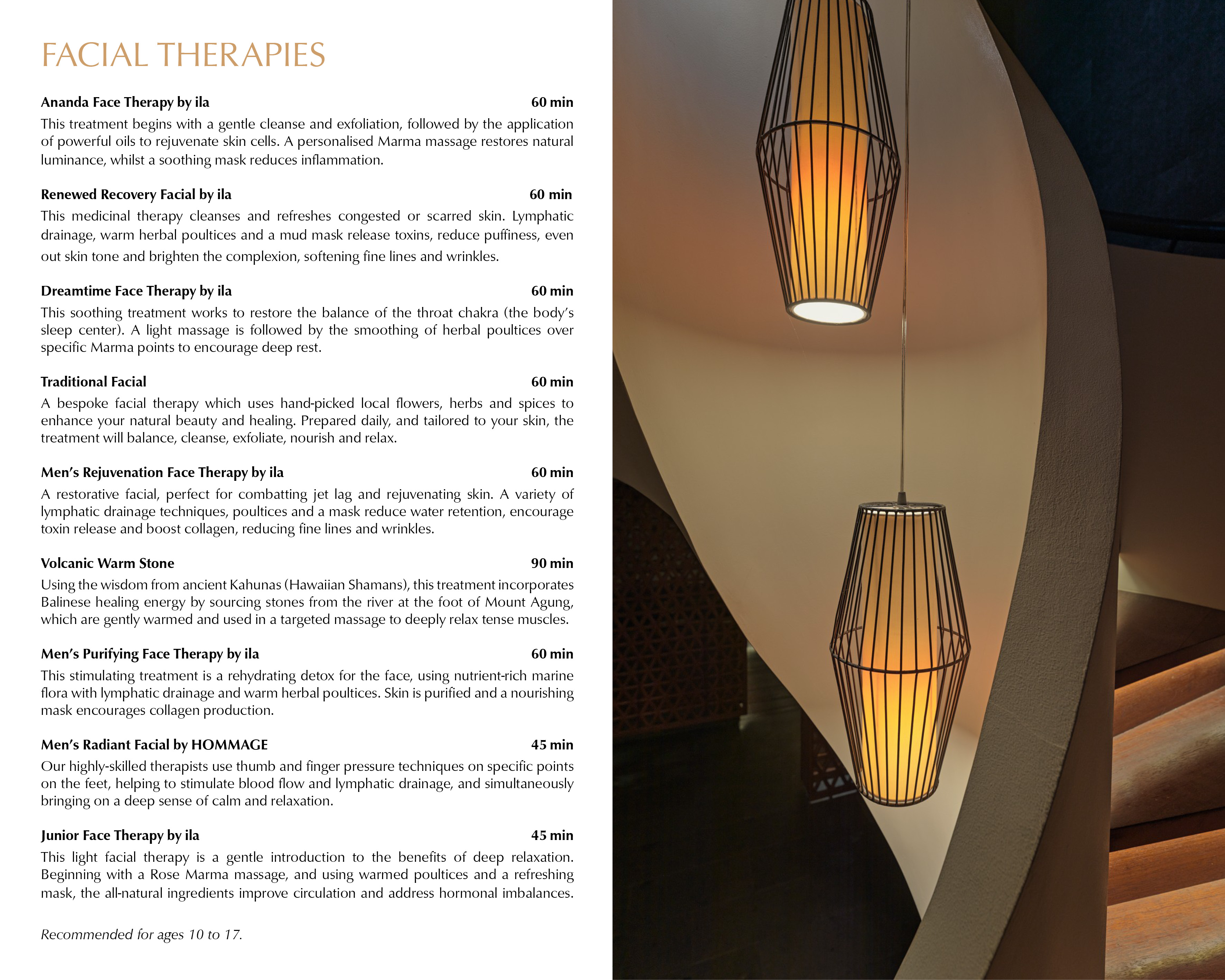 Wellness menu